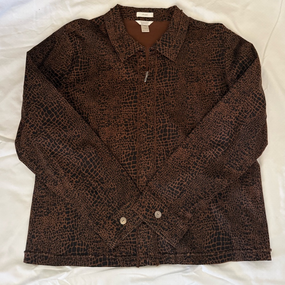 Christopher & banks animal print jacket